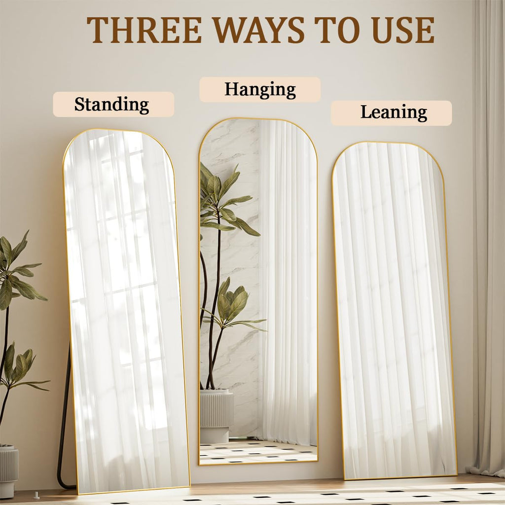 Full Length Mirror, 56"x21" Mirror Full Length with Stand