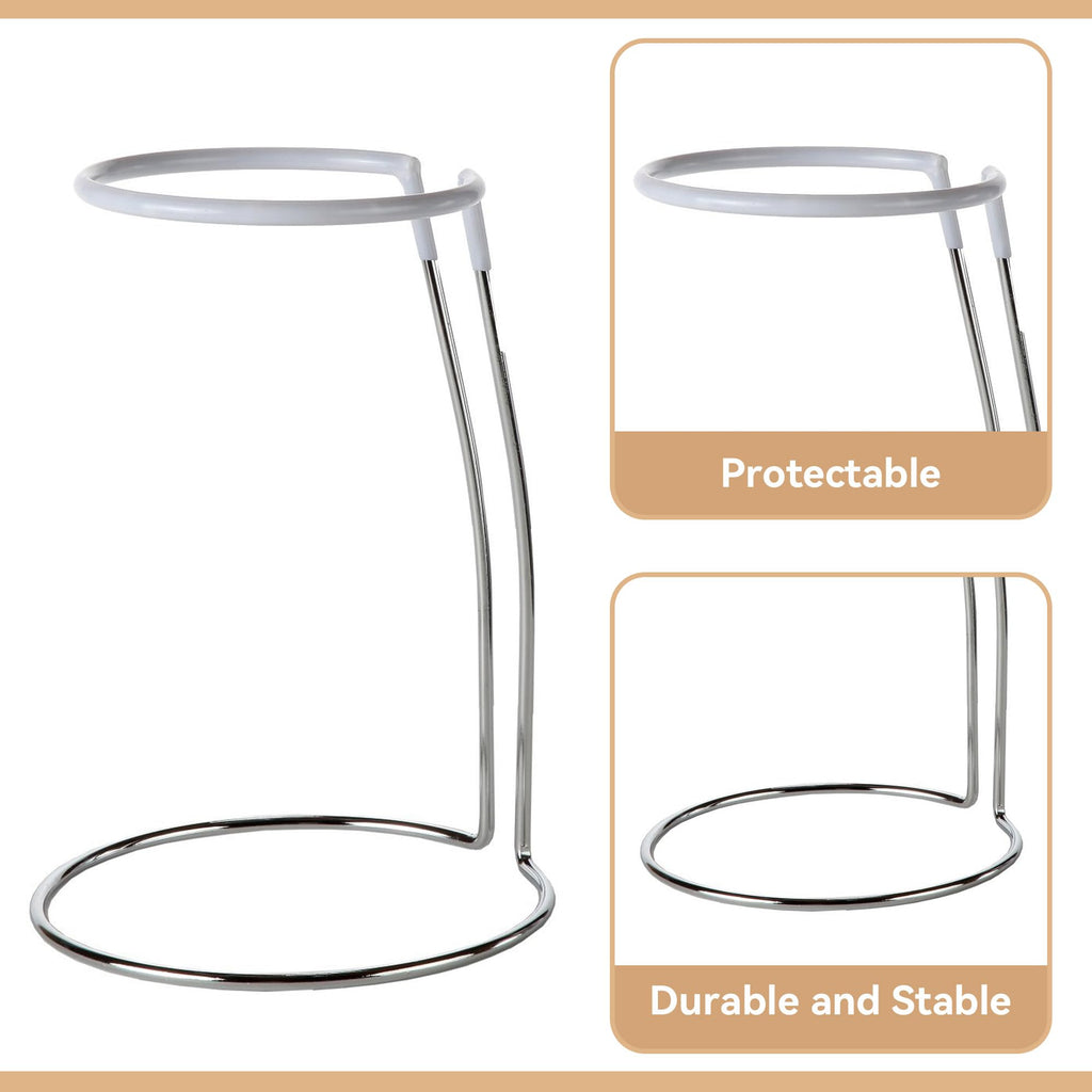 Wine Decanter Drying Stand with Rubber Coated Top to Prevent Scratches, Includes Cleaning Brush, For Standard Large