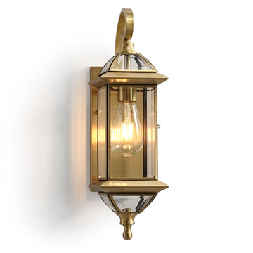 Copper Brass Outdoor Wall Lights 18.5Inch Waterproof Lantern Exterior Light Fixtures Outdise Wall Mounted Porch Light