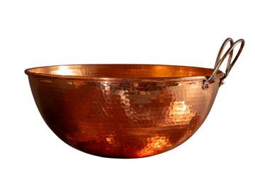 Mixing Bowl with Handle | Hand Hammered | 5 Qt, 12