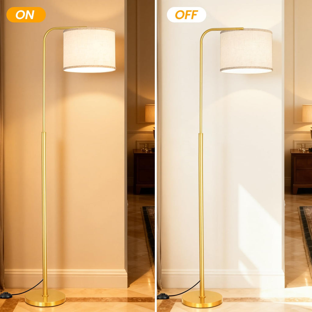 Arc Floor Lamp with Remote and Dimmable Gold Floor lamps