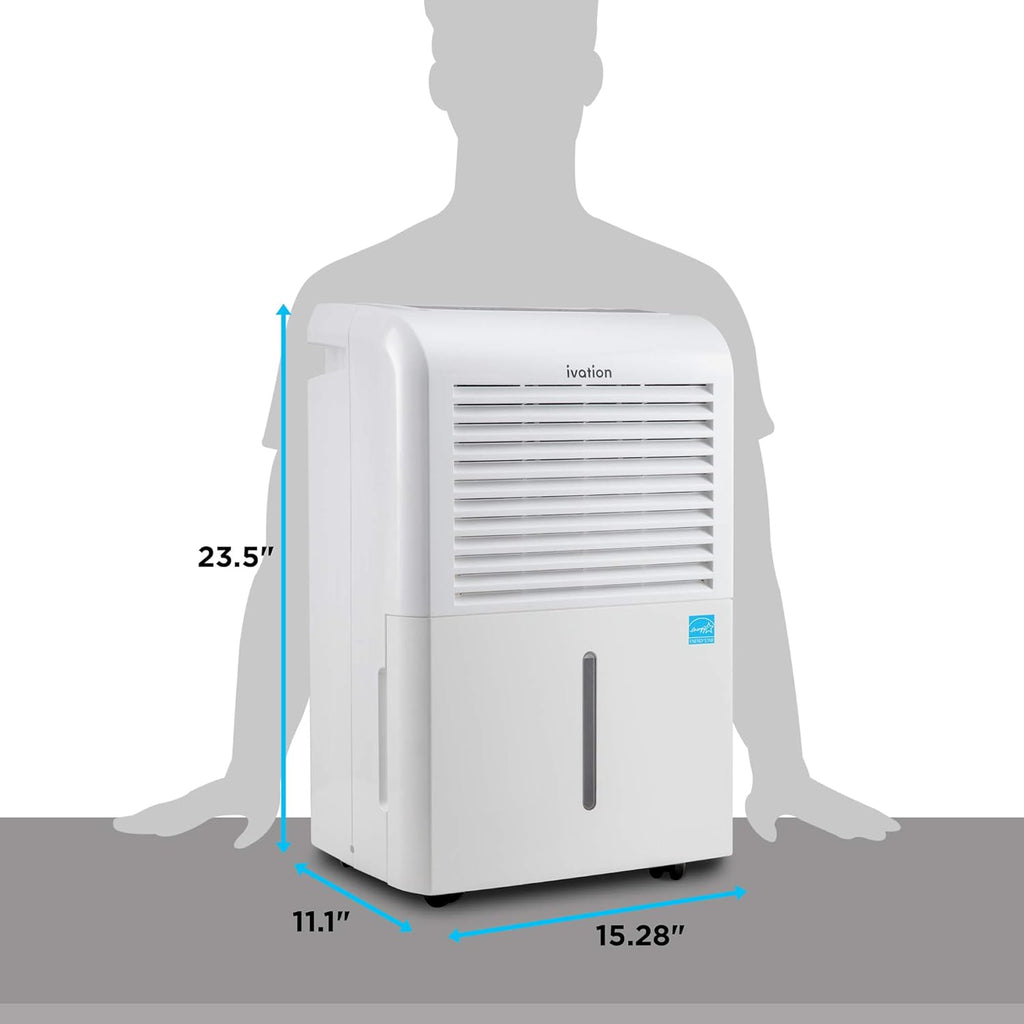 4,500 Sq Ft Smart Wi-Fi Energy Star Dehumidifier with App, Continuous Drain Hose Connector, Programmable Humidity