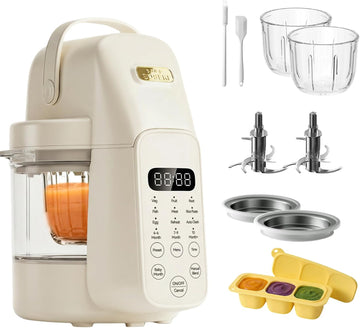 Tutto Baby Food Maker(Ivory) & Replacement Glass Bowl Set