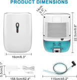 Dehumidifier with Drain Hose. Small Portable Dehumidifier. Auto