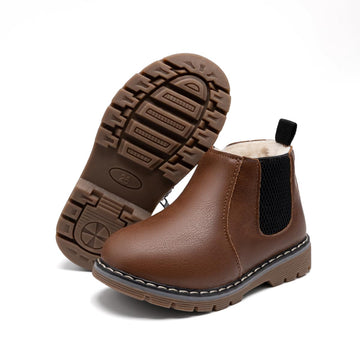 Toddler Girls Boys Combat Ankle Boots Little Kid Waterproof Outdoor Chelsea Fall Booties Leather Comfort Shoes