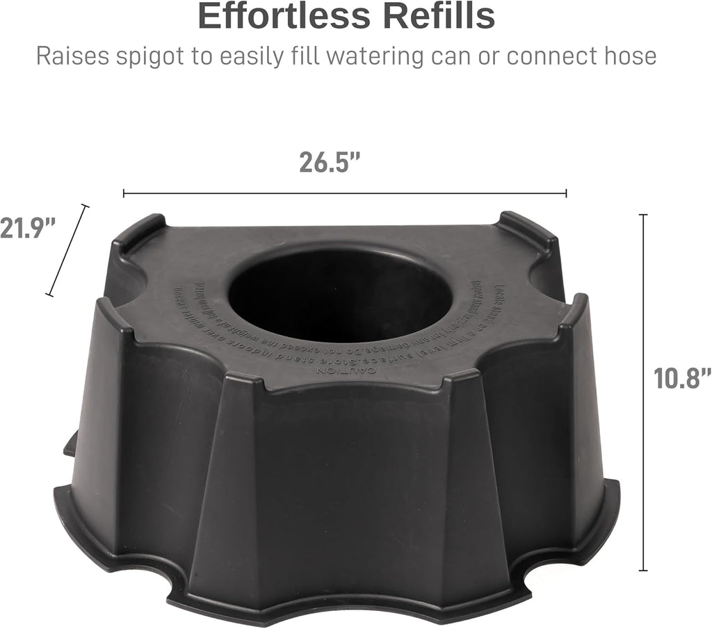 55-Gallon Rain Barrel Stand, Made from 100% Recycled Material, Black
