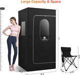 Portable Infrared Sauna for Home, Dry Sauna with 4 Heating Panels and Heated Foot Pad, 1 Person Infrared Sauna Tent Full Size, Remote Control, Indoor Home Spa, 35.4" x 35.4" x 71", Black A129-B0DL58C2JW