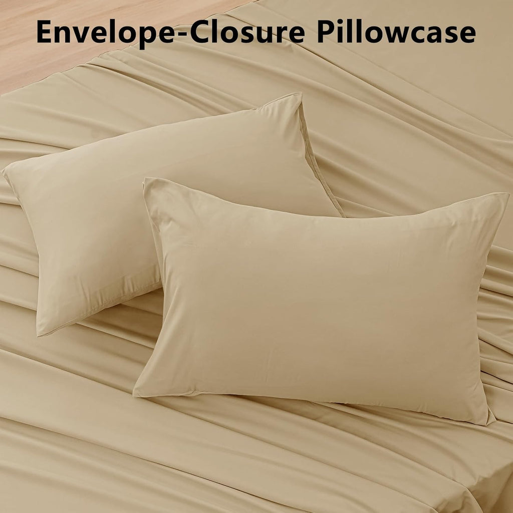 King 4 Piece Sheet Set - Hotel Luxury Bedding for King Bed - Soft and Breathable Bed Sheets Set - Deep Pocket