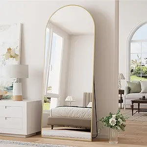 70''X26'' Full Length Mirror, Large Arched Floor Mirror with Stand, Oversized Wall Mirror, Full Body Mirrors Standing