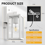 Dusk to Dawn Outdoor Light Fixtures, 2-Pack Sensor Porch Lights, Waterproof Exterior Wall Sconce Lighting Lamp