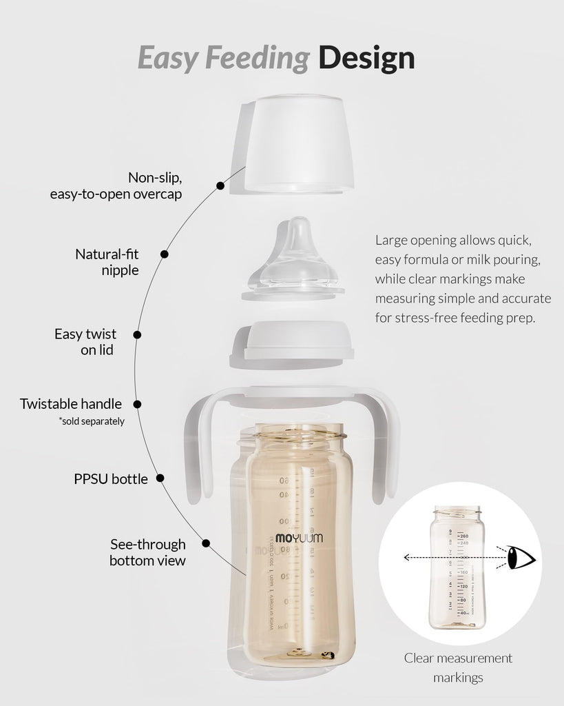3rd Gen PPSU Baby Bottle | Premium Anti-Colic Feeding Bottle, Microplastic & BPA Free, Natural Fit Breastfeeding
