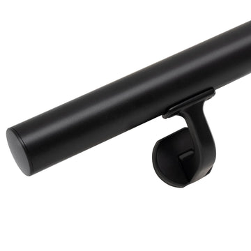 10FT Handrails for Indoor Stairs, Deck, Slope, Modern Aluminum Handrail Set, wall Mounted, with Zink-Alloy Brackets