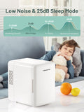 4L Mini Fridge for Skincare & Food, 110V/12V Cooler & Warmer Portable Refrigerator for Bedroom, Office, Car, Dorm