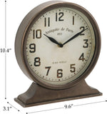 HOME Antique Mantel Clock, Battery Operated Decorative Desk Table Clock for Home, Office, Living Room, Bed Room