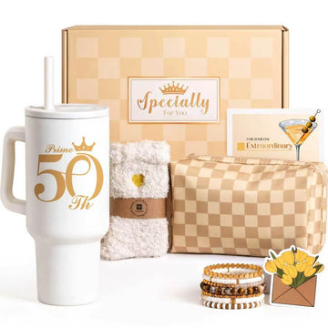 50th Birthday Gift for Her - 50th Birthday Gifts for Women with 30oz Tumbler Fabulous 50 Year Old Gifts for Women