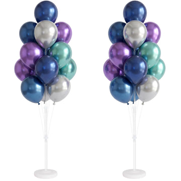 Balloon Column Stand Kit with Balloons, Base and Pole, Balloon Column Kit for Floor or Table Backdrop Decoration for