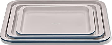 Good Grips Non-Stick Pro Ceramic Coated Metal Bakeware 3-Piece Sheet Pan Set - Storm Blue