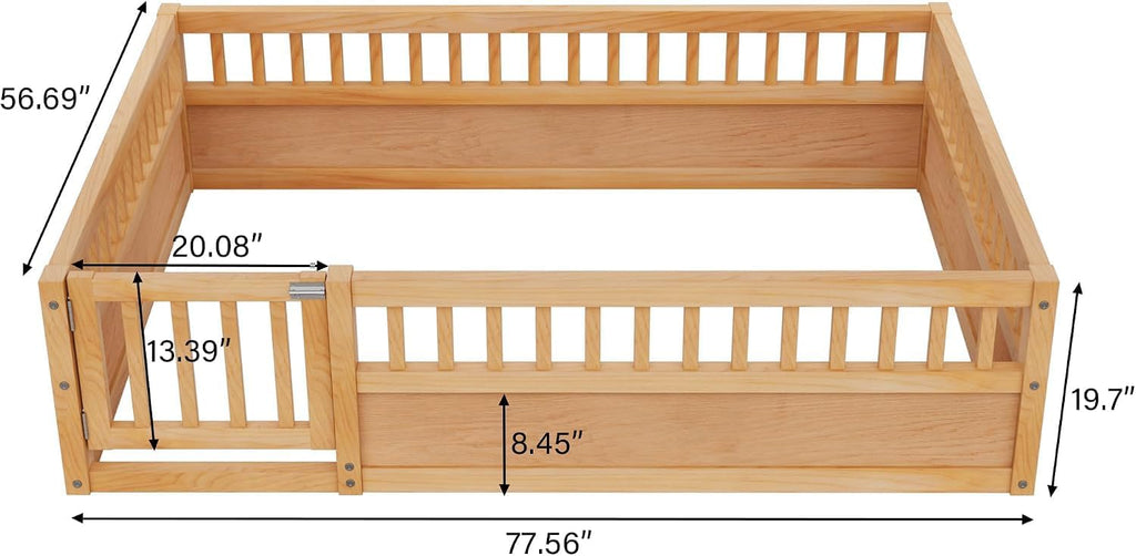 Montessori Floor Bed Frame, Natural