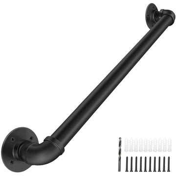 Wall Handrail 3FT/90CM, Industrial Staircase Railing 1.25 Inch Tube Diameter