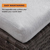 7-Piece Wicker Outdoor Patio Furniture Set - Conversation | Grey All-Weather Resistant for Patio, Garden & Porch