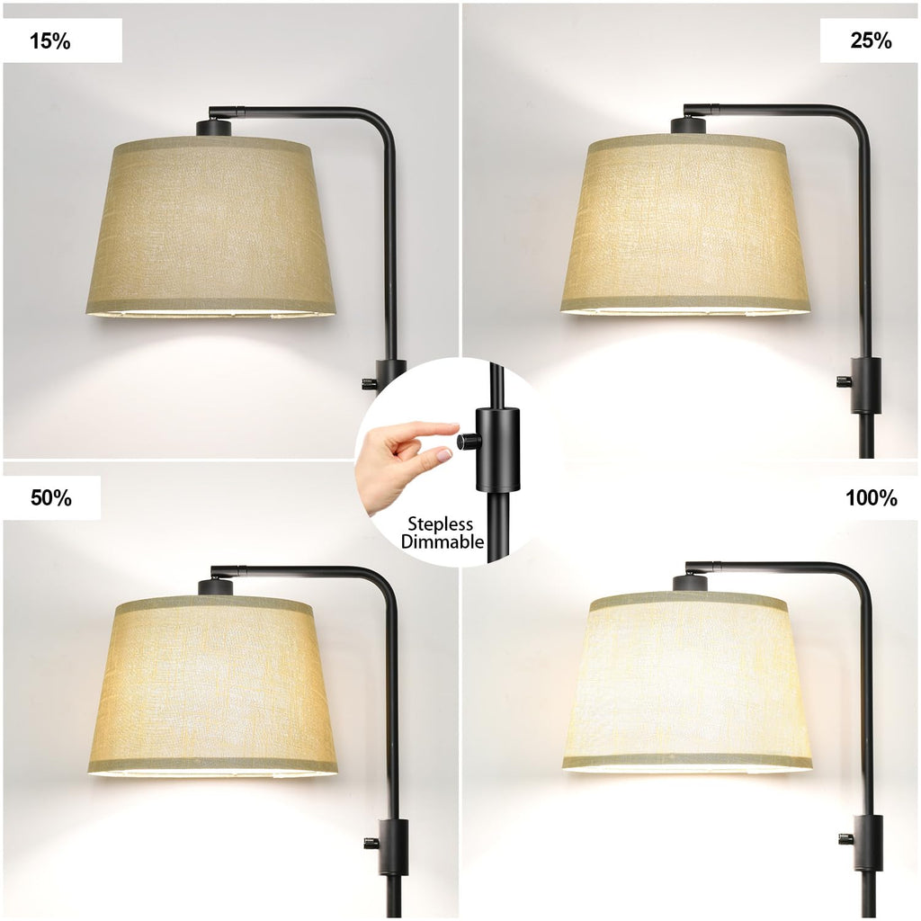 Dimmable Floor Lamp, 1000 LM LED Edison Bulb Included, Arc Floor Lamps Modern Standing Lamp Tall Lamps