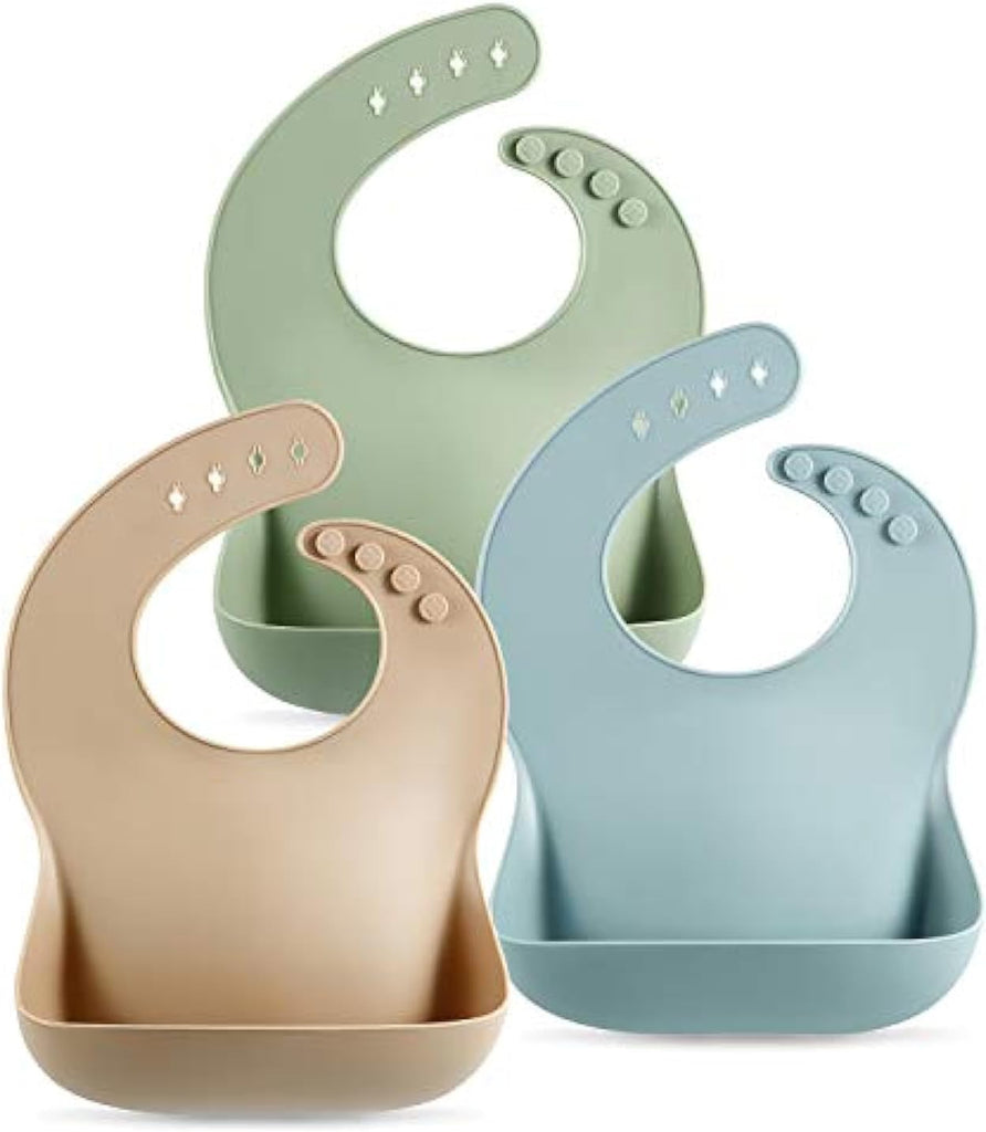 Set of 6 Cute Silicone Bibs for Babies & Toddlers