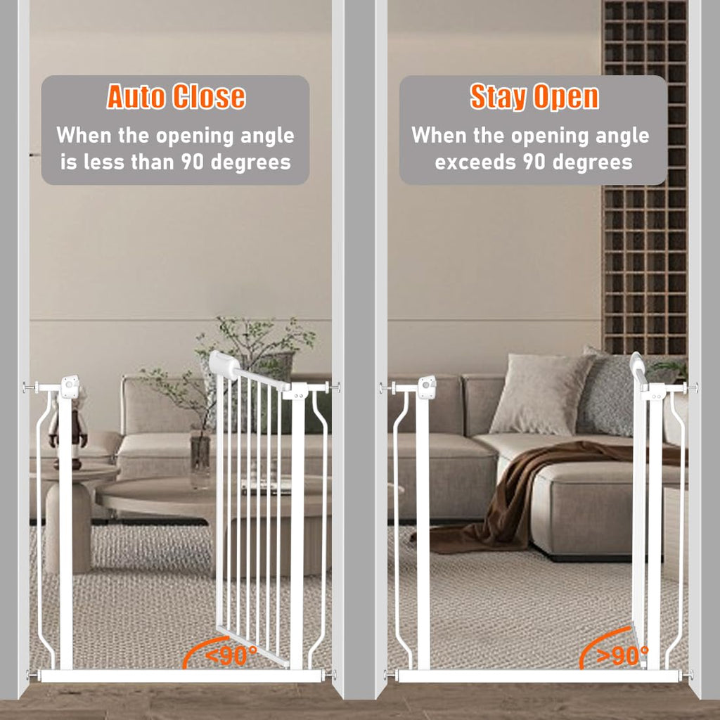 76.3-81.1 Inch Extra Wide Baby Gate for Doorway Pressure Mounted