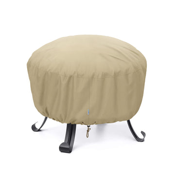 Waterproof Round Fire Pit Cover, 45"D x 22"H, Beige