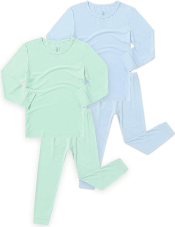 Bamboo Viscose Pajamas Toddler Boys Solid Pjs,4 Piece