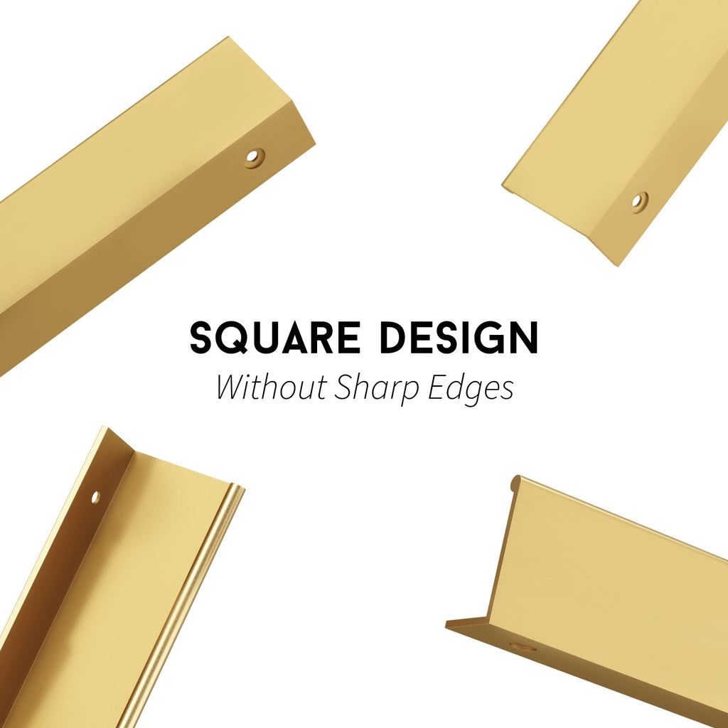 10 Pack 5in Finger Edge Pulls for Gold Drawer Pulls