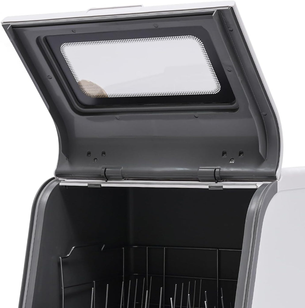 Dishwasher, 1200W Countertop Dishwasher with 3 Washing Programs Dishwasher with 360 Degree Spraying Water 75°C Air Dry