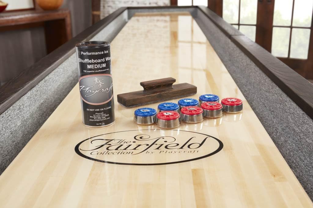 River 14' Weathered Black Pro-Style Shuffleboard Table