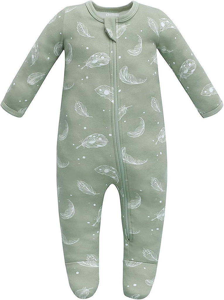 Organic Take Me Home Outfit Set, Newborn Baby Boy Girl Footed Pajama Hat and Muslin Blanket Gift Set,3 Pcs