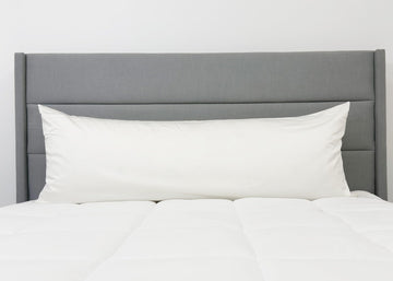 Copper Ion Infused Rayon Derived from Bamboo Cooling Body Pillow Cover, Soft and Breathable Long Pillow Case, White