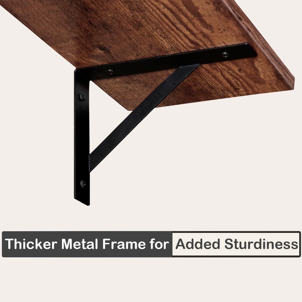 Long Wall Shelves, 47.3Inch Wooden Floating Shelves with Brackets