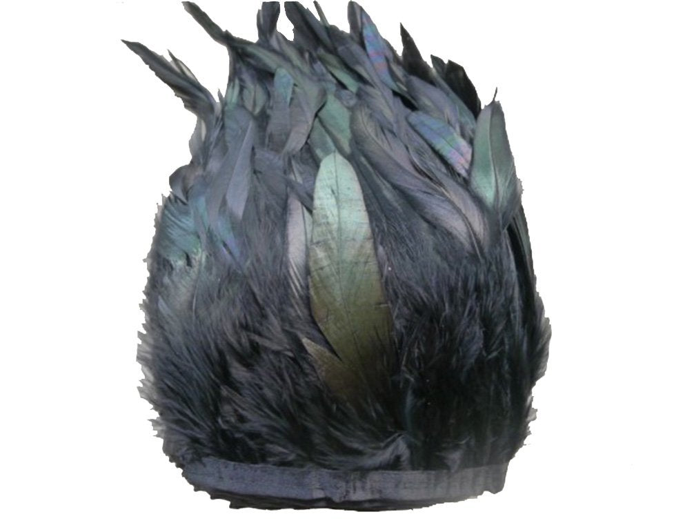Rooster Hackle Feather Fringe Trim 5-7in Width Sewing Craft,10 Yards