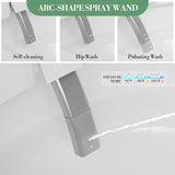 Smart Toilet with Auto-Flush & Heated Seat - Foot Sensor, Nightlight, Modern One-Piece Design