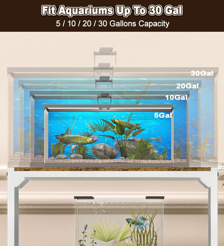 20-30 Gallon Aquarium Stand with 3-Tier Adjustable Storage Shelf