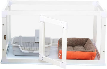 Transparent dog fence, indoor panoramic dog crate, Household Small and Medium Dog Crate, Heightened and reinforced