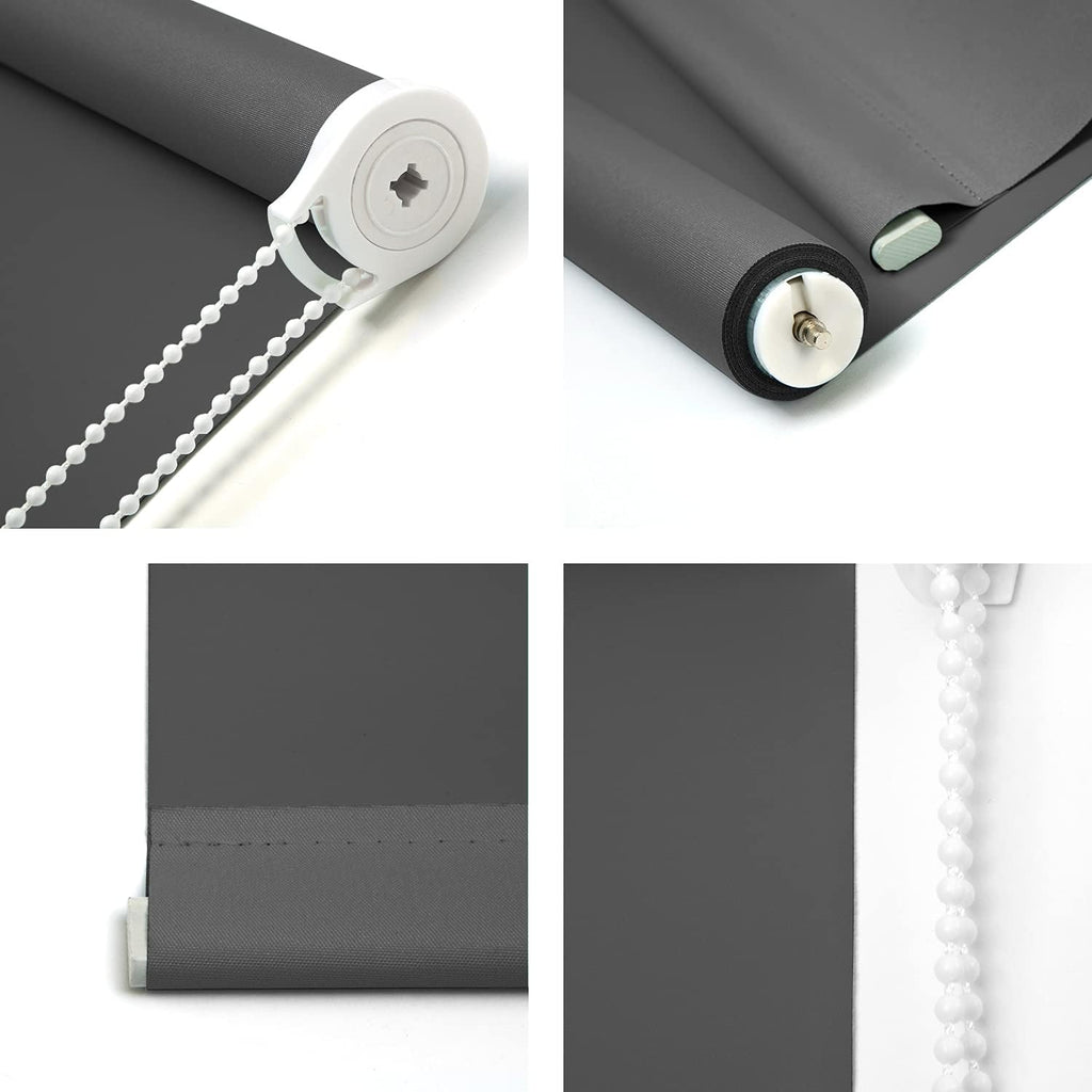 Window Roller Blinds and Shades, Thermal Insulated Window Blinds Easy to Install Blackout Roller Blinds with Chain Cord