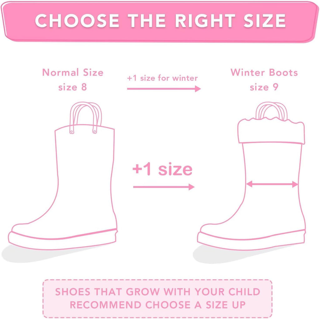 Toddler Rain Boots with Removable Sock Liner