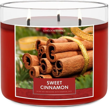 Cinnamon Candles, 14.5oz Large 3-Wick Candles Scented - Set of 145