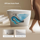 Smart Tankless Toilet with Heated Seat, Auto Flush, Foot Sensor Flush, Night Light, Elongated One-Piece Design