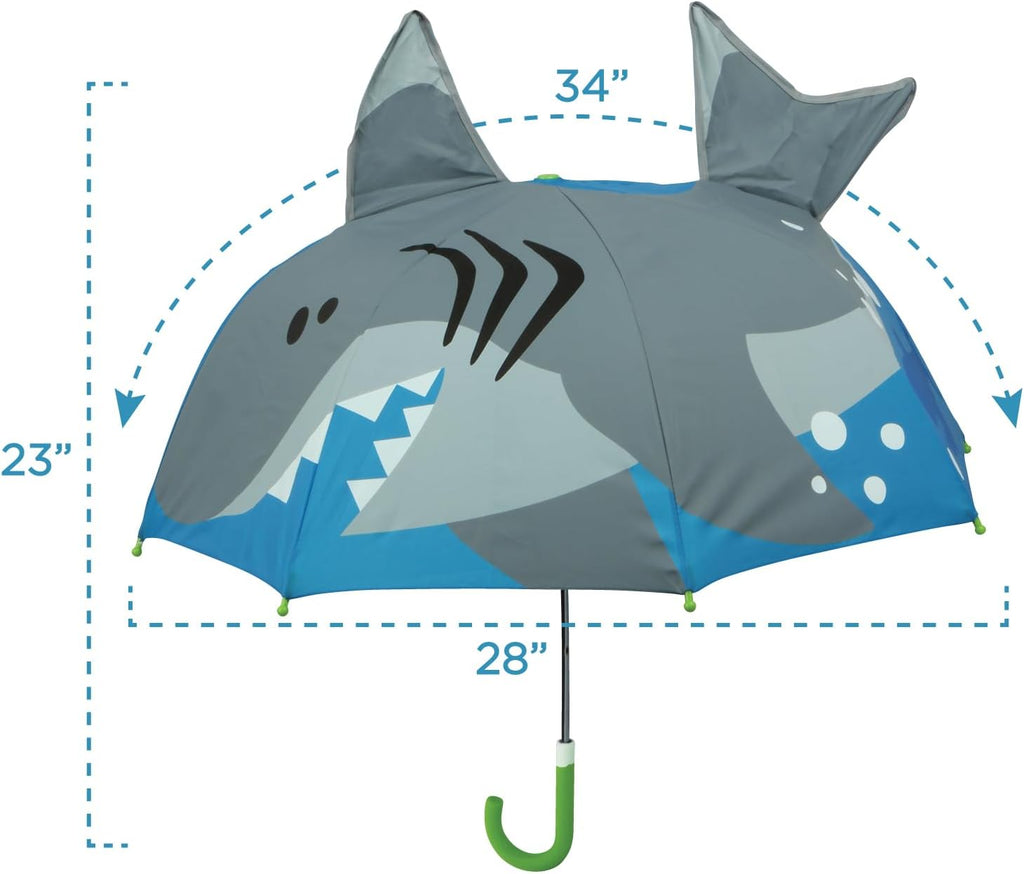Joseph, 3D Pop Up Kids Umbrella, Cute Animals & Toddler Rain Umbrella Lightweight Easy Grip Handle for Boys Girls