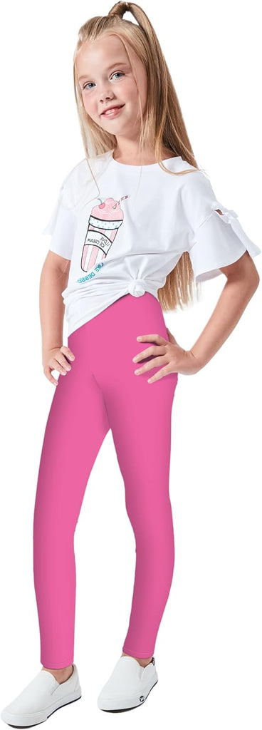 Multipack Cute Printed Girls Stretch Leggings Ankle Length