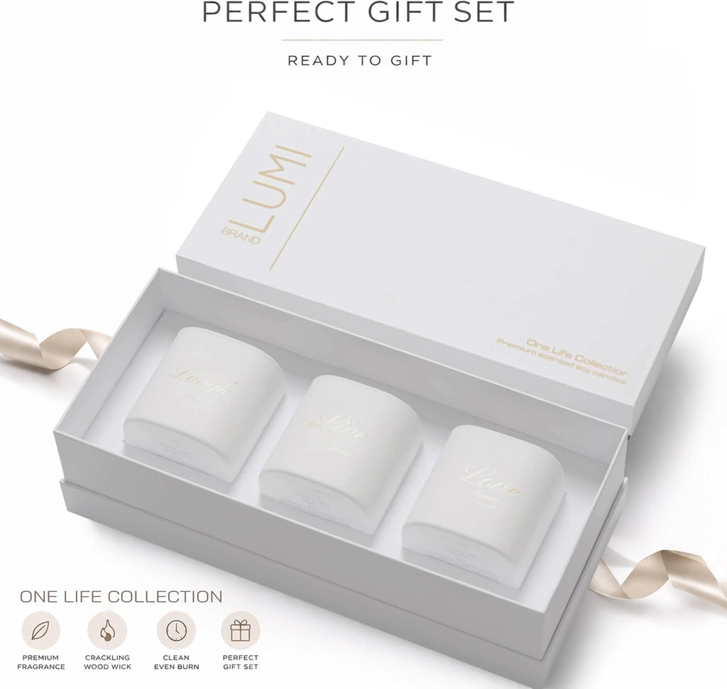 One Life Collection & Home Collection Premium Scented Soy Candles Gift Sets Bundle