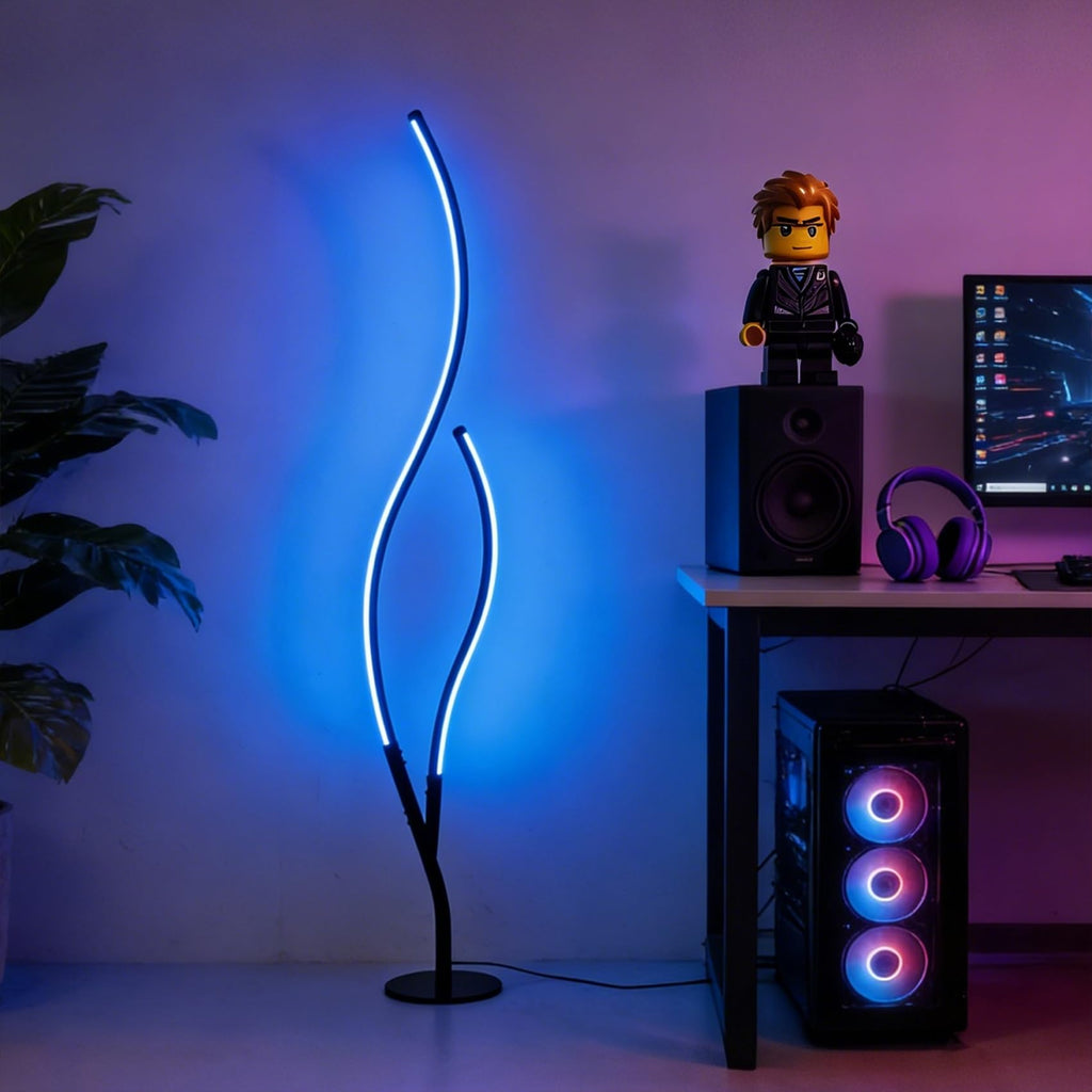 Floor Lamps Modern Smart Corner Lamp with APP and Remote 1500 Lumen LED Lights with Music Sync, 16 Million DIY