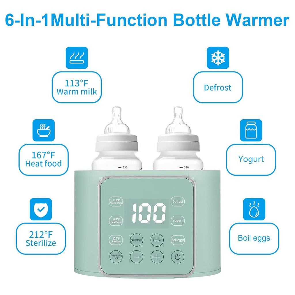 Baby Bottle Warmer 9-in-1 Multifuntion Breast Milk Warmer, Fast Baby Food Heater and Defrost Warmer with Timer for