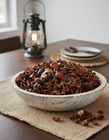 Natural Dried Potpourri Bag Decorative Bowl & Vase Filler CenterpiecesMade with Seed Pods, Pine Cone Pieces, Mahogany