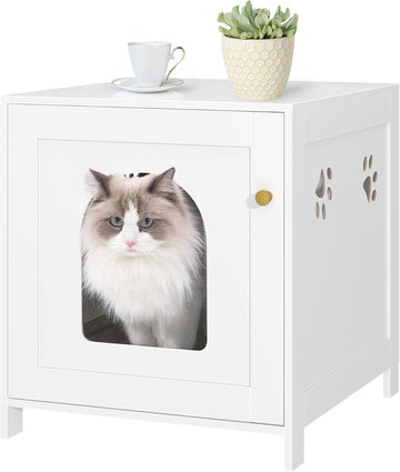 Cat Litter Box Enclosure, 21 inches Hidden Litter Box Furniture